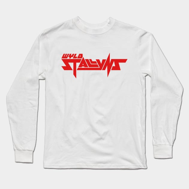 Wyld Stallyns logo Heavy Metal (red) Long Sleeve T-Shirt by Sharkshock
